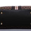 Bowling bag  "Gallantry Paris" en cuir Pu avec motifs effet Gucci - Noir / Marron - Thumbnail Image 7