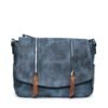 Sac bandoulière " Paola Bags " avec deux ouvertures décoratives - Bleu