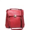 Grand Sac bandoulière / Cartable carré " Erick Style " qui se transforme en sac à dos - Rouge