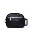 Petit sac bandoulière " Paolo Bags " arrondi à triple compartiments - Noir - Thumbnail Image 8