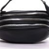 Petit sac bandoulière " Paolo Bags " arrondi à triple compartiments - Noir - Thumbnail Image 10