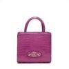 Petit sac à main " Chrisbella by Susen " effet Cr,;oco - Rose violet