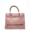 Sac à main " Coo & Coo Fashion " effet Hermes avec pochette décorative à l'avant - Rose pastel - Thumbnail Image 1