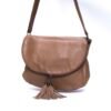 Grand sac bandoulière " Sara Moda " avec poche à l'avant - Taupe - Thumbnail Image 7
