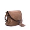Grand sac bandoulière " Sara Moda " avec poche à l'avant - Taupe - Thumbnail Image 8