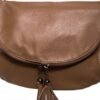 Grand sac bandoulière " Sara Moda " avec poche à l'avant - Taupe - Thumbnail Image 3