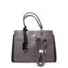 Sac à main " Gallantry Paris " CHIC AMNINI  - Gris avec finitions en noir - Thumbnail Image 9