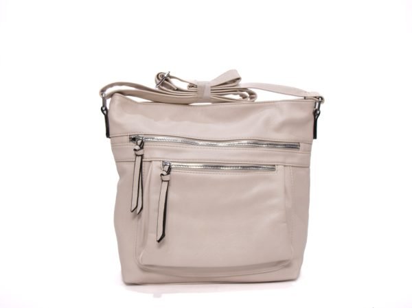 Grand sac bandoulière ” Paolo Bags ”  à triple poches externes - Beige