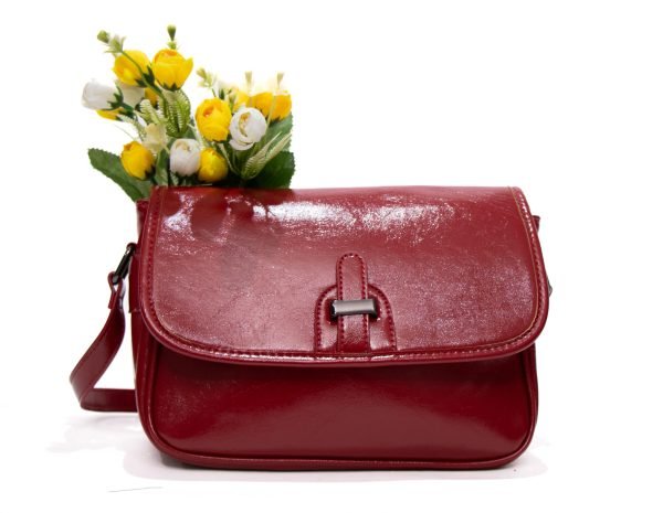 Sac bandoulièr " dovama verni "-  Rouge – Image 4