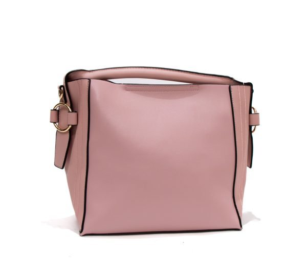 Sac à main + Sac bandoulière 2 en 1 " Herbosa " - Rose clair – Image 4