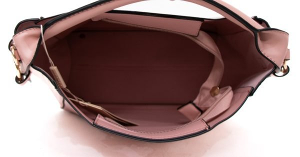 Sac à main + Sac bandoulière 2 en 1 " Herbosa " - Rose clair – Image 5