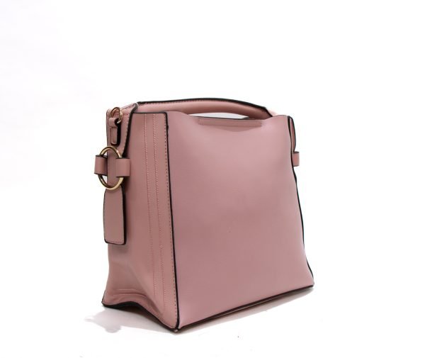 Sac à main + Sac bandoulière 2 en 1 " Herbosa " - Rose clair – Image 8