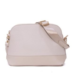 Sac bandoulière " Bolos Madrid " effet arrondi - Beige
