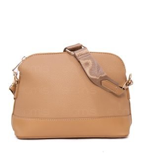 Sac bandoulière " Bolos Madrid " effet arrondi - Camel