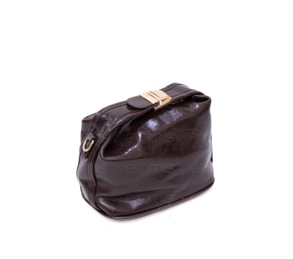 Mini sac bandoulière arrondi  - Marron foncé