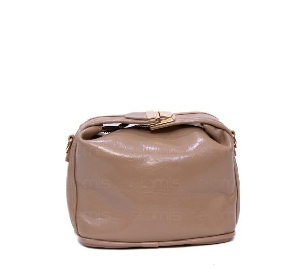 Mini sac bandoulière arrondi  - Taupe – Image 7