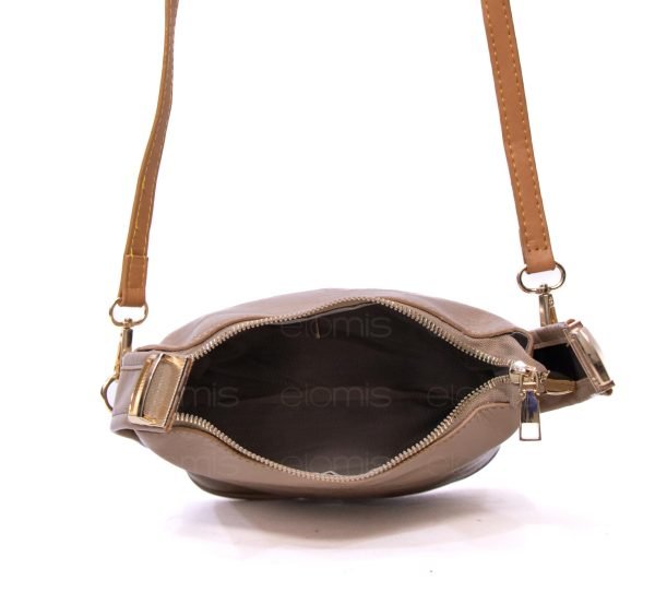 Mini sac bandoulière arrondi  - Taupe – Image 8