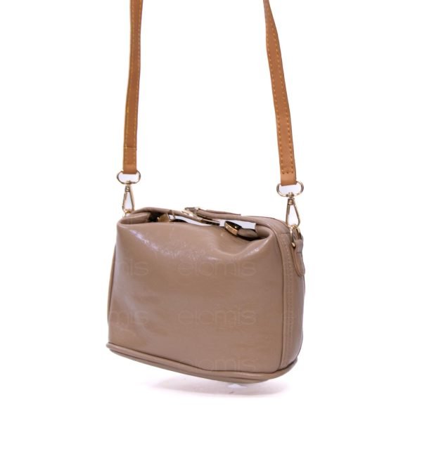 Mini sac bandoulière arrondi  - Taupe – Image 4