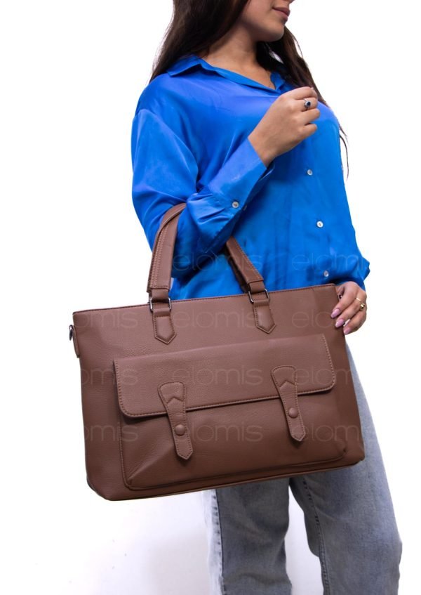 Grand sac cartable " Aurora Bolsos " - Marron – Image 2