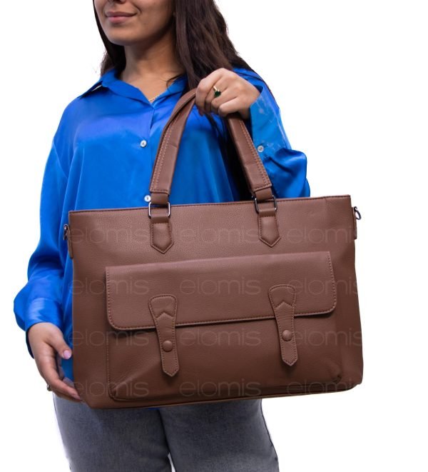 Grand sac cartable " Aurora Bolsos " - Marron – Image 8