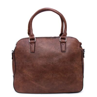 Grand sac à main / cartable " VICTORIA J "à triple compartiments séparés - Marron foncé