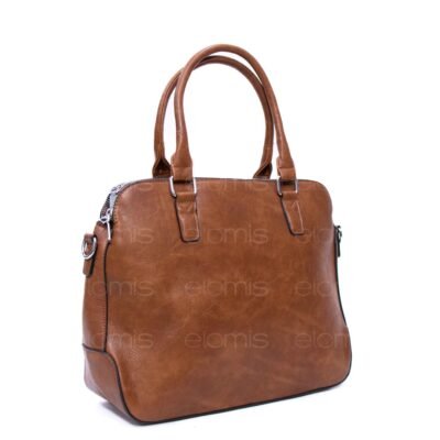 sac à main / cartable " VICTORIA J "à triple compartiments séparés - Marron