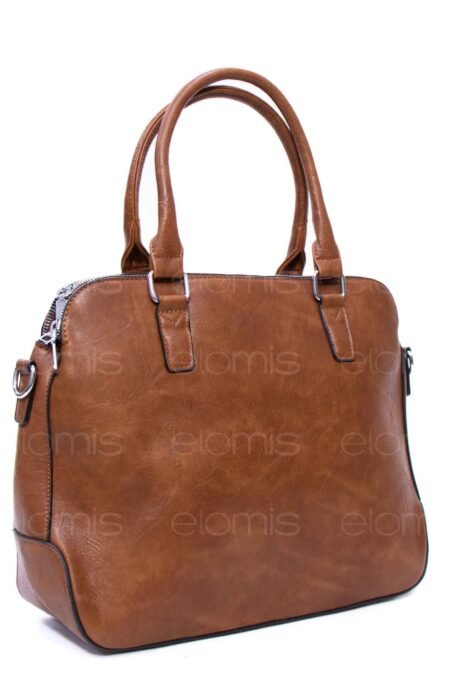 sac à main / cartable " VICTORIA J "à triple compartiments séparés - Marron