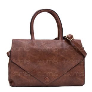 Sac cartable moyenne taille " Marina Rylan " à triple compartiments interne - Marron foncé