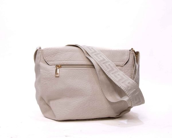 Sac bandoulière effet arrondi " Oudannu " - Beige clair – Image 6