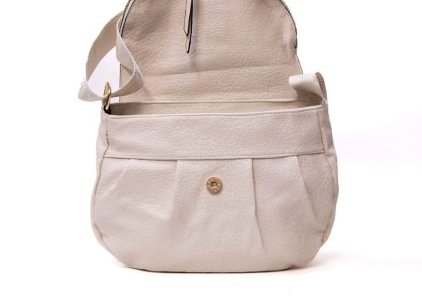 Sac bandoulière effet arrondi " Oudannu " - Beige clair – Image 3