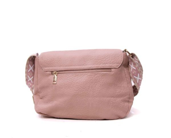 Sac bandoulière effet arrondi " Oudannu " - Rose clair – Image 4