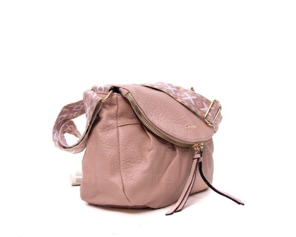 Sac bandoulière effet arrondi " Oudannu " - Rose clair – Image 3