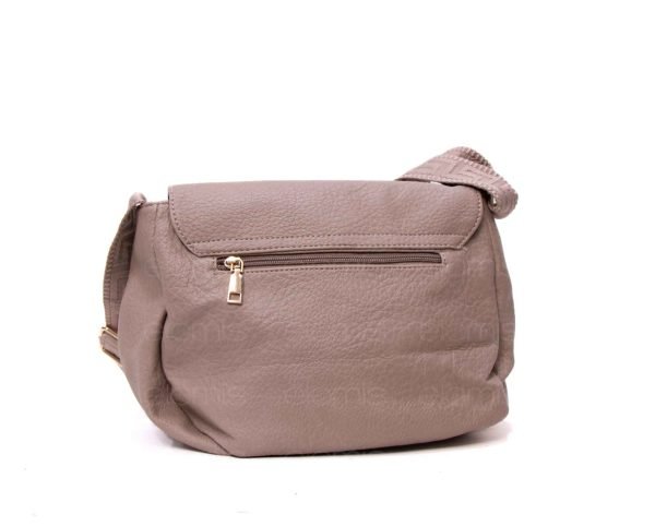 Sac bandoulière effet arrondi " Oudannu " - Taupe – Image 7