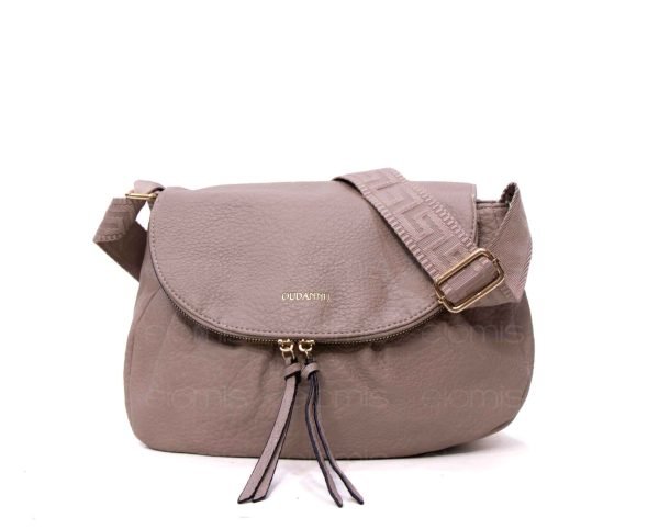 Sac bandoulière effet arrondi " Oudannu " - Taupe – Image 4