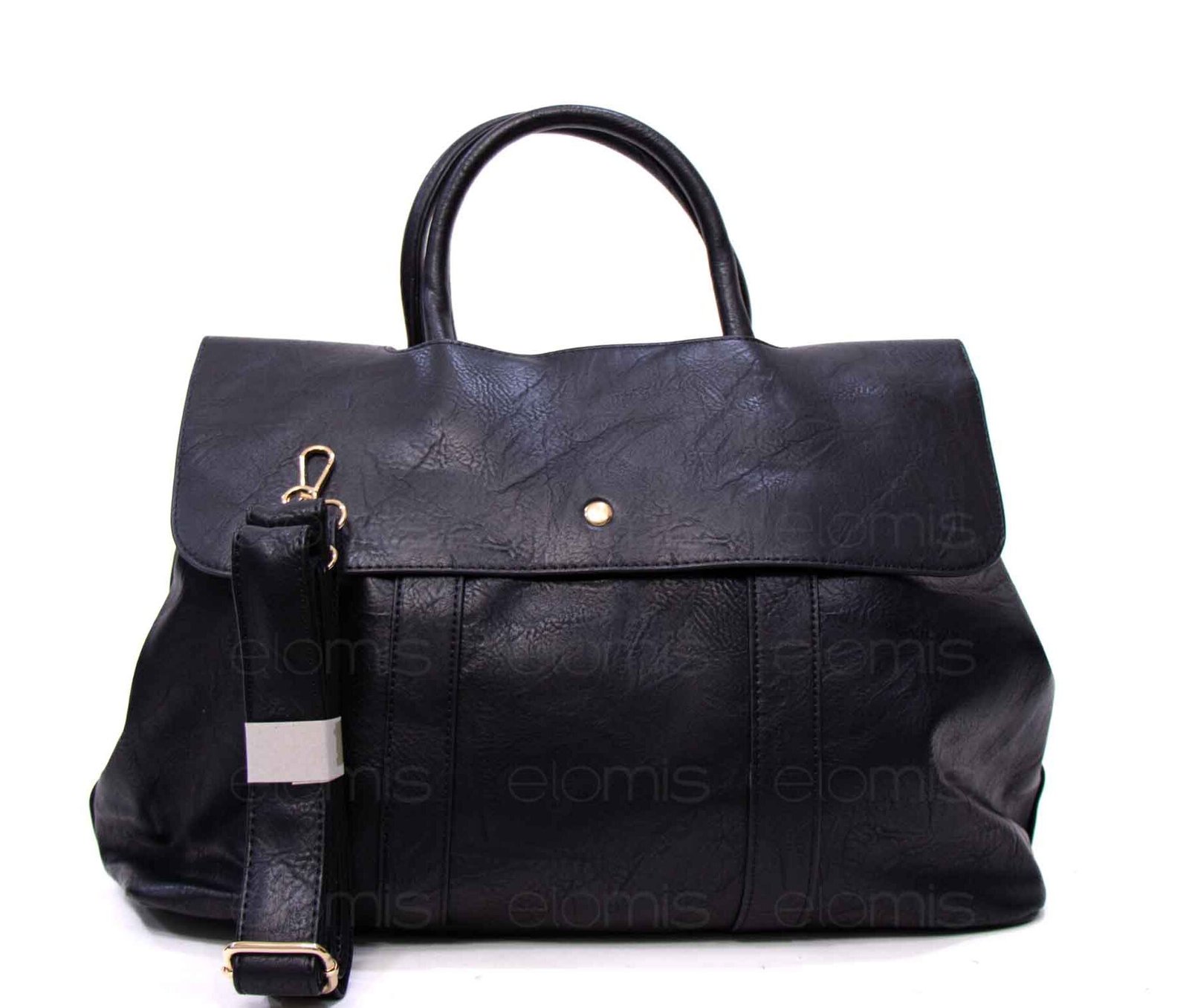 Grand sac à main / Sac cartable vintage - Noir – Image 8