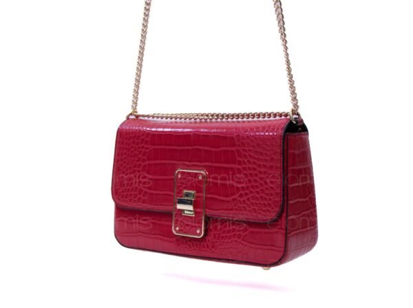 Sac bandoulière + Portefeuille " CHRISBELLA " cro,;oco avec boucle - Rouge – Image 4