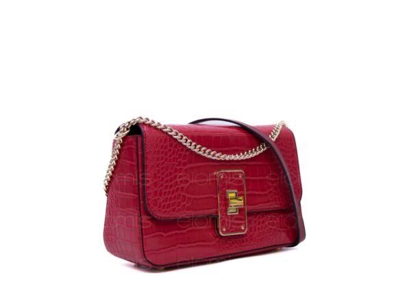 Sac bandoulière + Portefeuille " CHRISBELLA " cro,;oco avec boucle - Rouge – Image 2