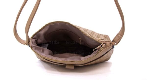 Sac bandoulière moyenne taille " Herbosa " effet paille - Beige clair – Image 6