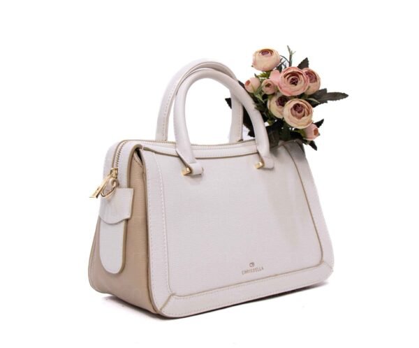 Bowling bag moyenne taille " CHRISBELLA " - Beige / Finitions taupe