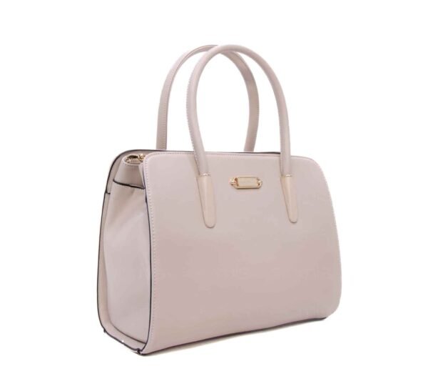 Sac à main + Portefeuille  " CHRISBELLA " à triple compartiment interne - Beige clair – Image 5