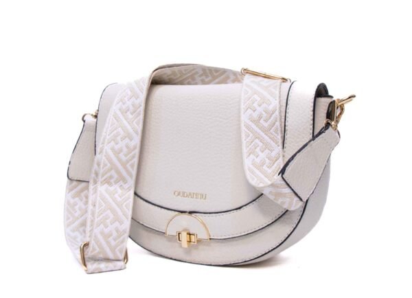 Sac bandoulière " OUDANNU " effet arrondi - Beige clair – Image 2
