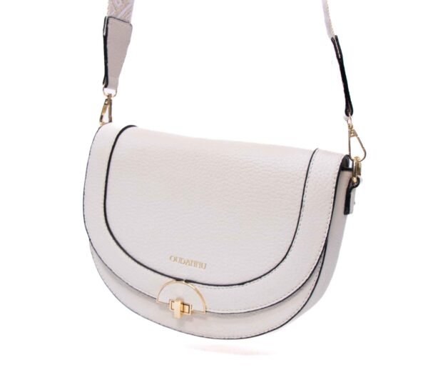 Sac bandoulière " OUDANNU " effet arrondi - Beige clair – Image 6