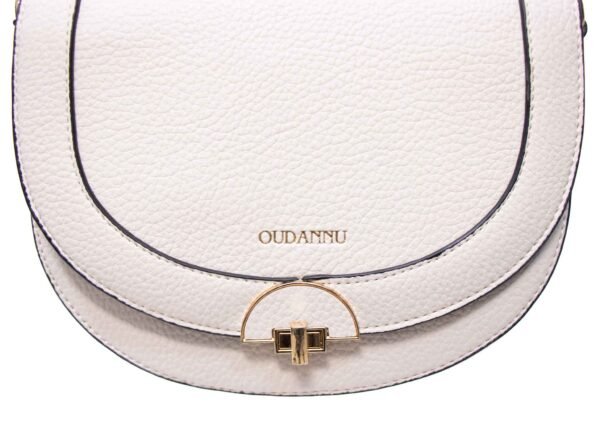 Sac bandoulière " OUDANNU " effet arrondi - Beige clair – Image 3