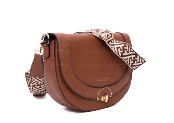 Sac bandoulière " OUDANNU " effet arrondi - Marron – Image 2