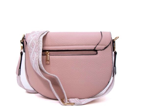 Sac bandoulière " OUDANNU " effet arrondi - Rose pastel – Image 6