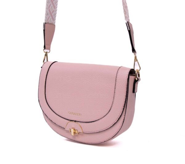 Sac bandoulière " OUDANNU " effet arrondi - Rose pastel – Image 2