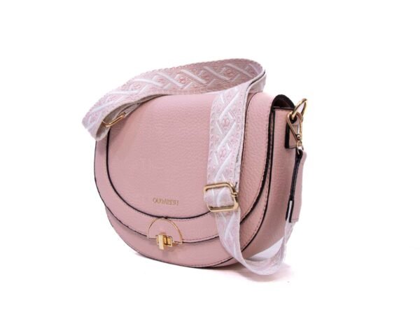 Sac bandoulière " OUDANNU " effet arrondi - Rose pastel – Image 4