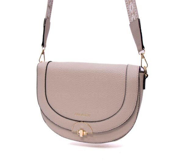 Sac bandoulière " OUDANNU " effet arrondi - Taupe – Image 4