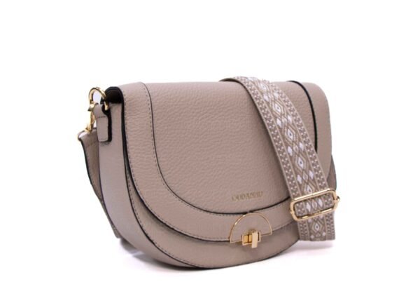 Sac bandoulière " OUDANNU " effet arrondi - Taupe – Image 3