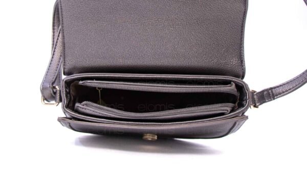 Petit sac bandoulière " OUDANNU " effet arrondi avec boucle décorative - Gris argenté – Image 7
